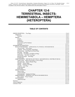 Volume 2, Chapter 12-6: Terrestrial Insects: Hemimetabola–Hemiptera