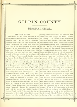 Gilpin County. Biographical