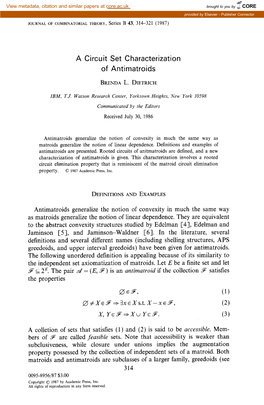 A Circuit Set Characterization of Antimatroids