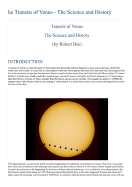 The Transits of Venus