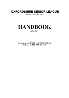 Handbook 2020-2021