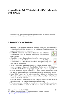 Appendix A: Brief Tutorials of Kicad Schematic with SPICE