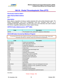 Partial Thromboplastin Time (PTT)