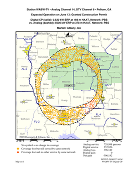 AL-2 AL-3 GA-8 GA-2 FL-2 GA-1 FL-4 ©2009 Hammett & Edison, Inc. Station WABW-TV • Analog Channel 14, DTV Channel 6 • Pe