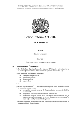 Police Reform Act 2002