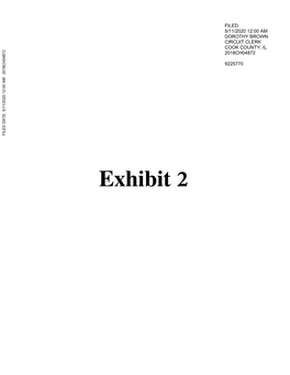 Exhibit 2 in the CIRCUIT COURT of COOK COUNTY, ILLINOIS COUNTY DEPARTMENT, CHANCERY DIVISION