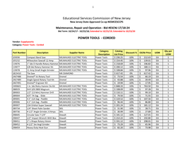 Educational Services Commission of New Jersey POWER TOOLS