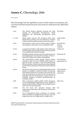 Annex C. Chronology 2016 Ian Davis