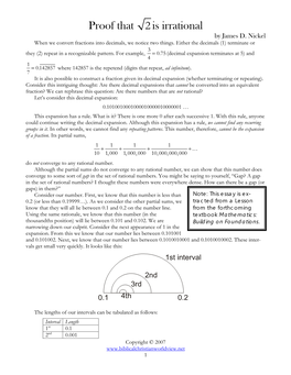 Proof That 2Is Irrational