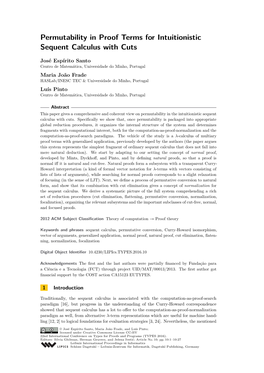 Permutability in Proof Terms for Intuitionistic Sequent Calculus with Cuts