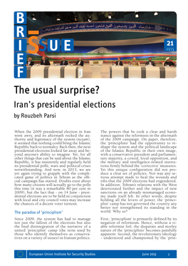 The Usual Surprise? Iran’S Presidential Elections by Rouzbeh Parsi