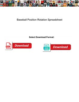 Baseball Position Rotation Spreadsheet