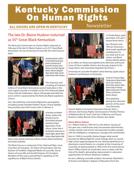 2013 Spring Newsletter