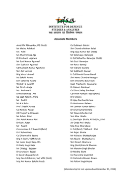 IDSA Associate Members List