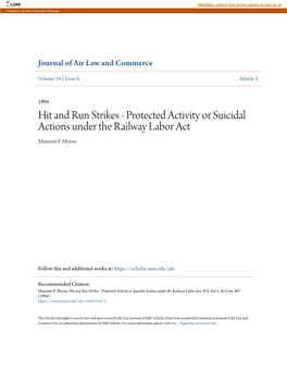 The Railway Labor Act Maureen F