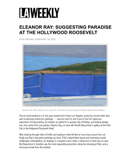 Eleanor Ray: Suggesting Paradise at the Hollywood Roosevelt