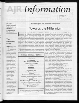 Towards the Millennium a Merchant of Hamburg P.7 N Britain the Approach of the Year 2000 Has Middle Ages