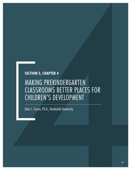 Making Prekindergarten Classrooms Better Places for Children's