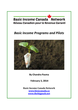 Basic Income Programs and Pilots
