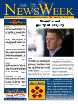 Mountie Not Guilty of Perjury