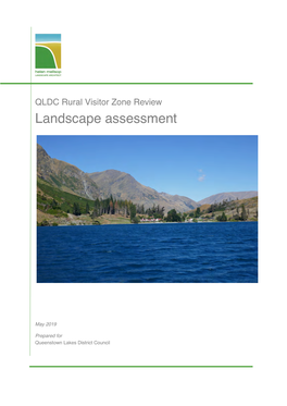 QLDC Rural Visitor Zone Review Landscape Assessment