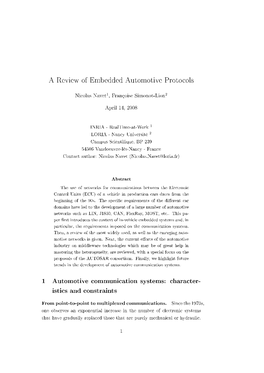 A Review of Embedded Automotive Protocols