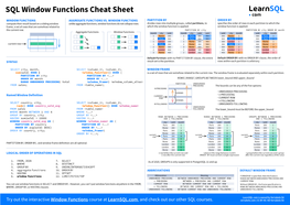 SQL Window Functions Cheat Sheet (A4)