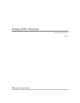 Using GNU Fortran