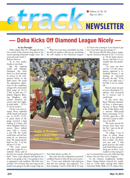 — Doha Kicks Off Diamond League Nicely —