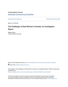 The Challenges of Deaf Women in Society: an Investigative Report