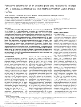 Pervasive Deformation of an Oceanic Plate and Relationship to Large >M 8