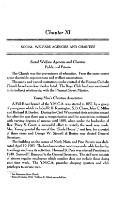 Chapter XI. Social Welfare Agencies and Charities