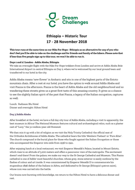 Ethiopia – Historic Tour 17 - 28 November 2018