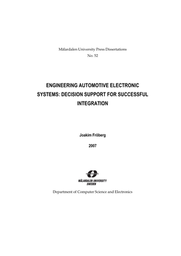 Engineering Automotive Electronic