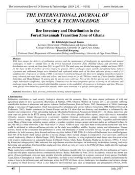 The International Journal of Science & Technoledge