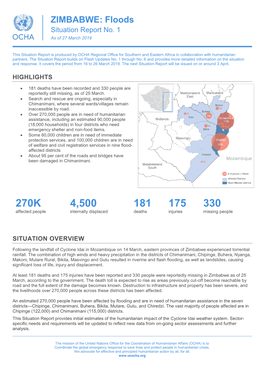 ZIMBABWE: Floods Situation Report No