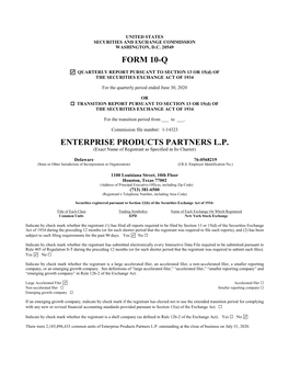 Form 10-Q Enterprise Products Partners L.P