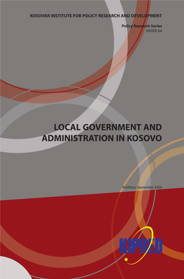 Local Government and Administration in Kosovo