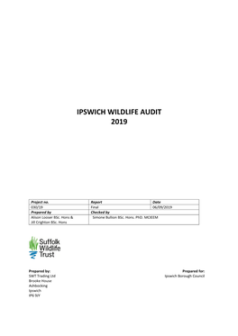 Wildlife Audit Introduction 2019