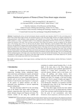 Mechanical Genesis of Henan (China) Yima Thrust Nappe Structure