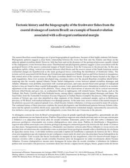 Tectonic History and the Biogeography of the Freshwater Fishes from the Coastal Drainages of Eastern Brazil