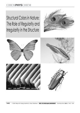 Structural Colors in Nature: the Role of Regularity and Irregularity in the Structure Shuichi Kinoshita* and Shinya Yoshioka[A]