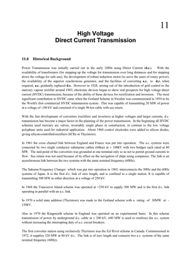 High Voltage Direct Current Transmission