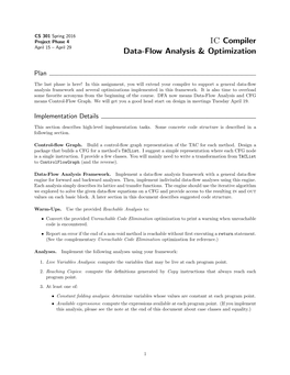 IC Compiler Data-Flow Analysis & Optimization