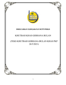 Khutbah Khas Gerhana Bulan