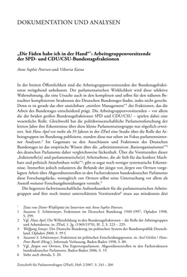 Arbeitsgruppenvorsitzende Der SPD- Und CDU/CSU-Bundestagsfraktionen