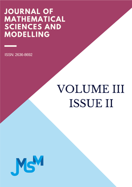 VOLUME III ISSUE II VOLUME III ISSUE II August 2020 ISSN 2636-8692