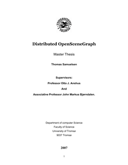 Distributed Openscenegraph