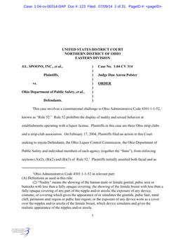 Case: 1:04-Cv-00314-DAP Doc #: 123 Filed: 07/09/14 1 of 31. Pageid