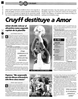 Cruyff Destituye a Amor